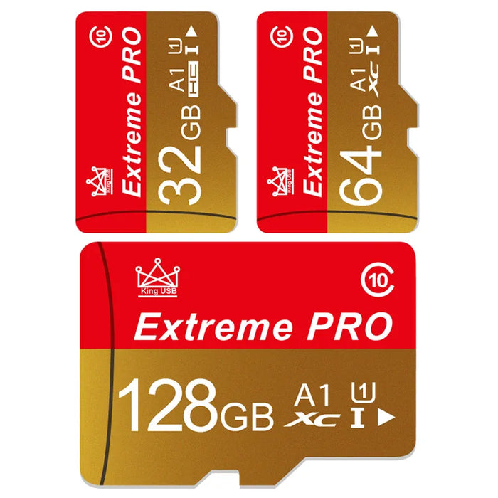 Extreme Pro - Szybka karta Mini SD z kartą V10 TF - Rozmiary do 256 GB - Idealna karta Flash do użytku w telefonie, aparacie i dronie