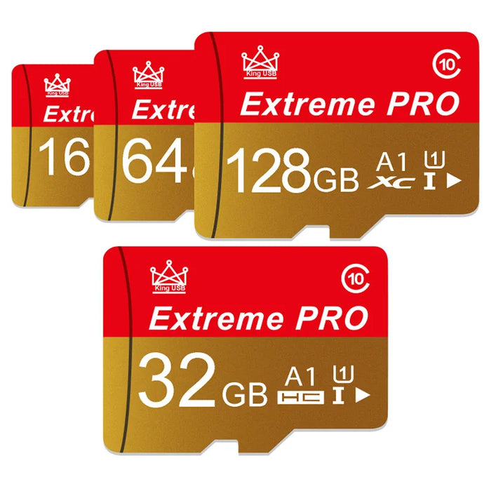 Extreme Pro - Szybka karta Mini SD z kartą V10 TF - Rozmiary do 256 GB - Idealna karta Flash do użytku w telefonie, aparacie i dronie