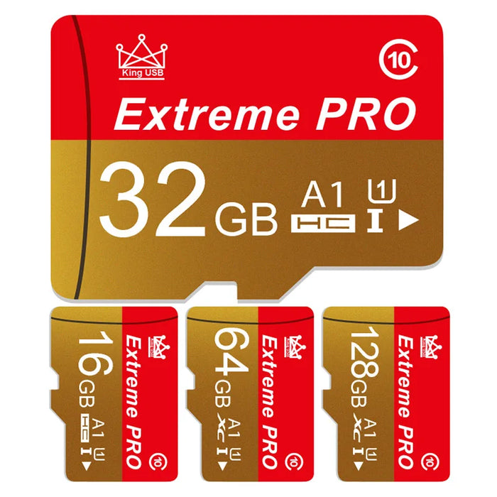 Extreme Pro - Szybka karta Mini SD z kartą V10 TF - Rozmiary do 256 GB - Idealna karta Flash do użytku w telefonie, aparacie i dronie